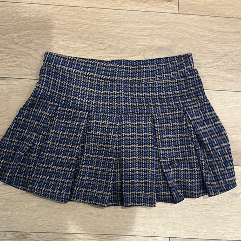 American eagle Blue Plaid Women's Skirt